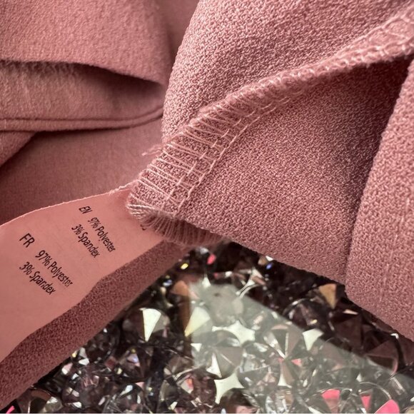 Revamped coat jacket cardigan wrap with waist tie belt dusty rose blush pink - Picture 12 of 12